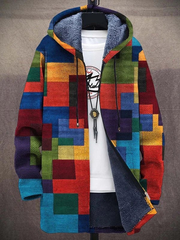 Damen - Luxuriöse Strickjacke mit Kunstdruck - Weiches Material - Stilvolles Lagenlook-Essential für jeden Anlass