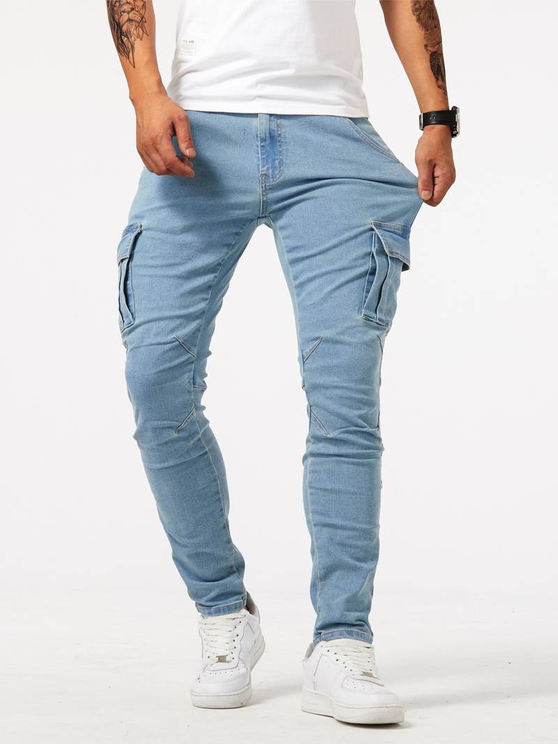 Herren - Cargo Jeans - Bequemer Denim - Vielfältige Styles - Modische Freizeitbekleidung