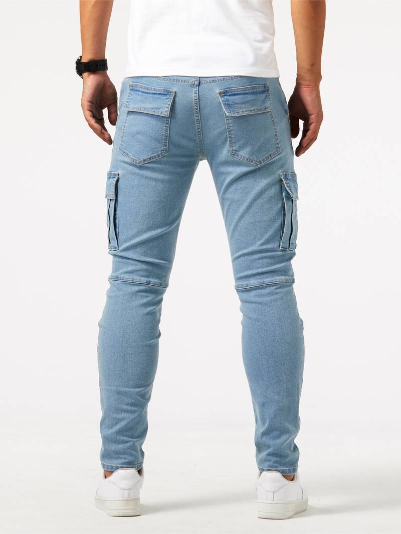 Herren - Cargo Jeans - Bequemer Denim - Vielfältige Styles - Modische Freizeitbekleidung