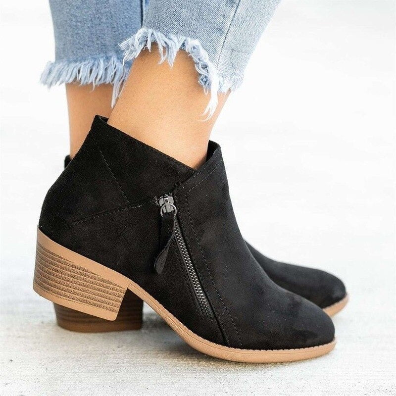 Damen - Stylische stiefel - Leder - Bequeme Mode Schuhe mit Trendigem Design für jeden Anlass