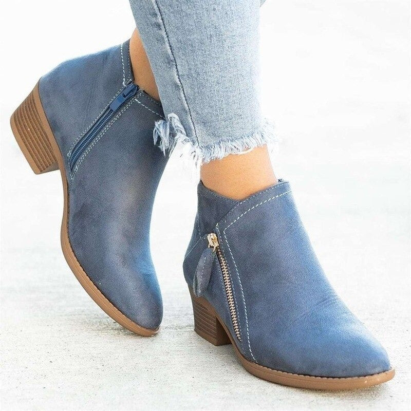 Damen - Stylische stiefel - Leder - Bequeme Mode Schuhe mit Trendigem Design für jeden Anlass