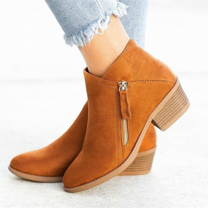 Damen - Stylische stiefel - Leder - Bequeme Mode Schuhe mit Trendigem Design für jeden Anlass