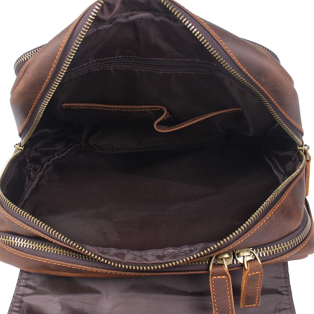 Herren - Stilvoller brauner Lederrucksack aus Leder - Langlebig & vielseitig für jeden Anlass