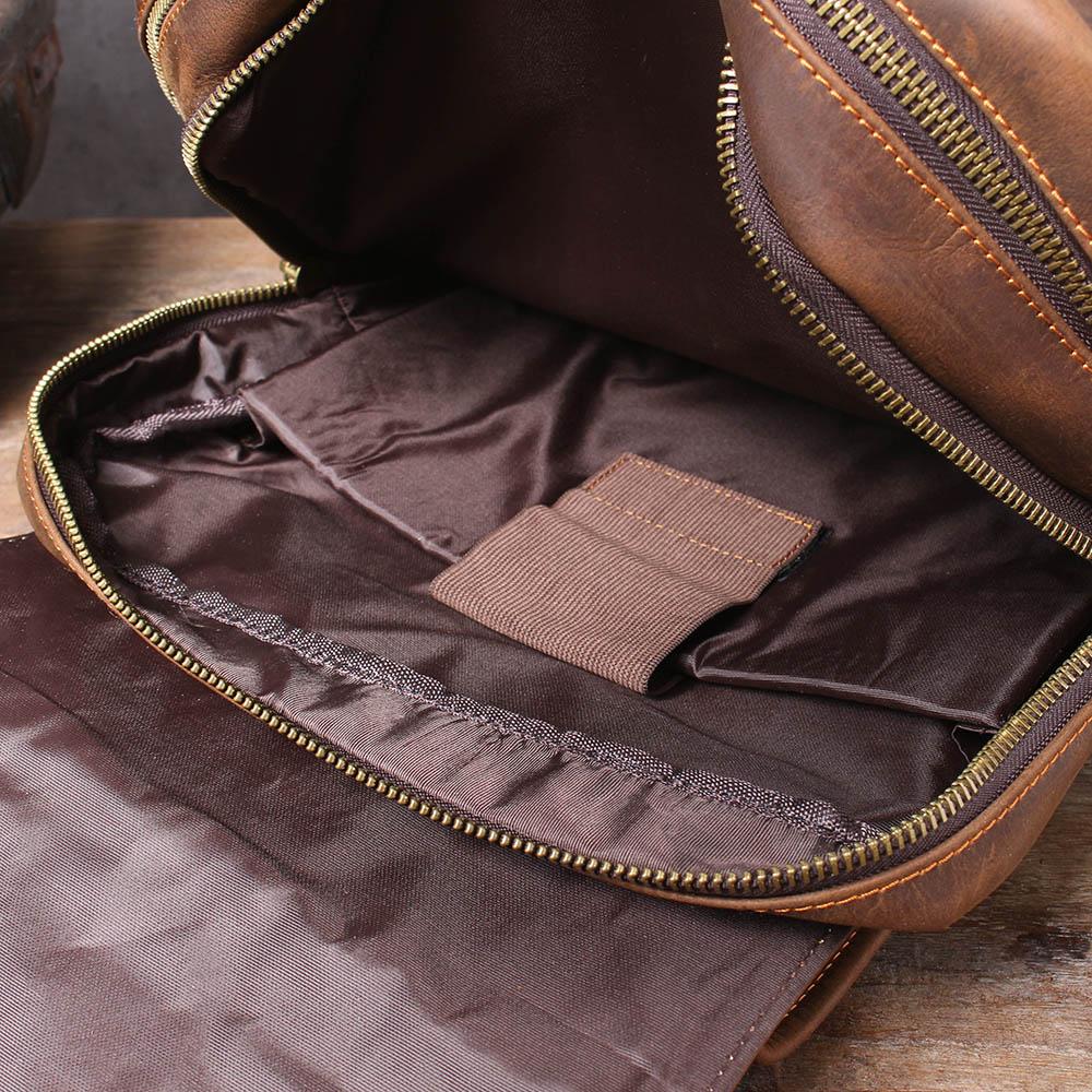 Herren - Stilvoller brauner Lederrucksack aus Leder - Langlebig & vielseitig für jeden Anlass