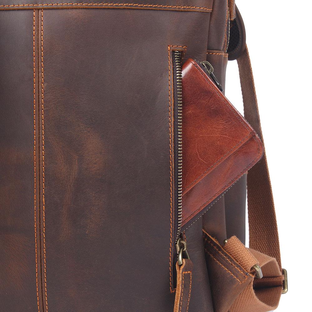 Herren - Stilvoller brauner Lederrucksack aus Leder - Langlebig & vielseitig für jeden Anlass