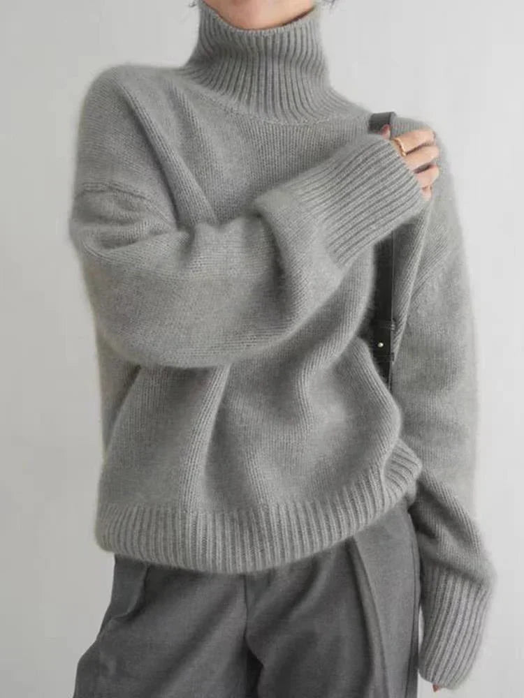 Damen - Rollkragenpullover - Kuscheliger Strick - Warmes Wintermust-have für Stil und Komfort