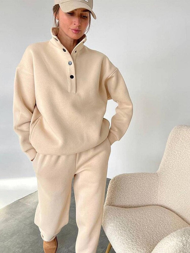 Bequemer Fleece-Overall in Übergröße