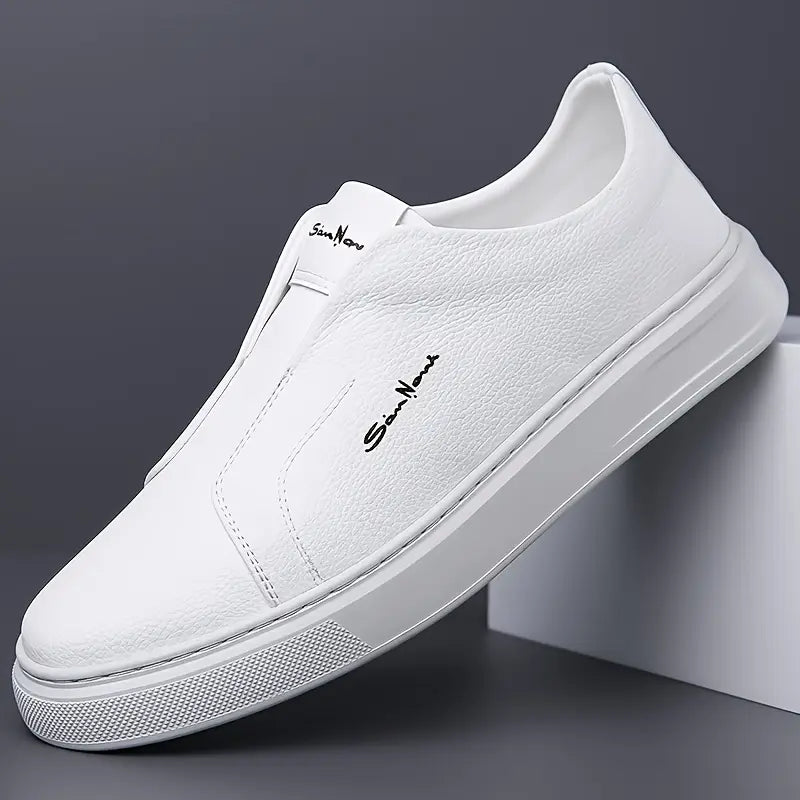 Herren - Slip-On Sneakers - Leder - Lässige Canvas-Schuhe für Komfort und Stil - Perfekte Freizeitschuhe