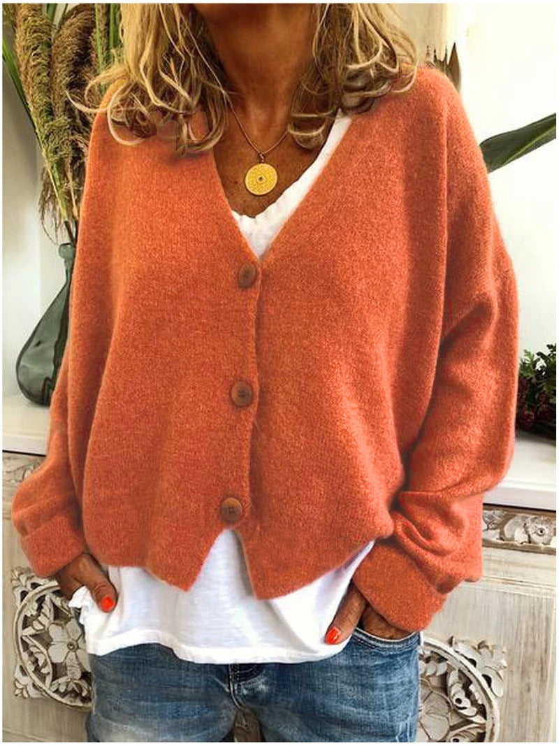 Damen - Gemütliche V-Ausschnitt Strickjacke - Weiches Material - ultimativen Komfort - Ideal für jeden Anlass
