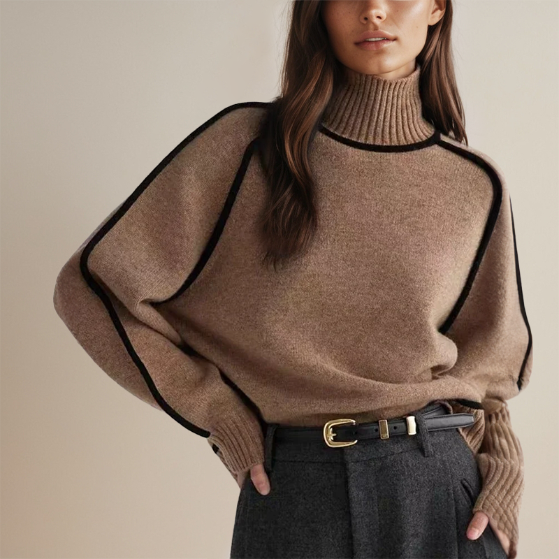 Damen - Rollkragenpullover - Kaschmir  - Luxuriöse Wärme & Komfort - Stilvoller Begleiter für kalte Tage