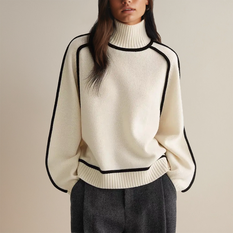 Damen - Rollkragenpullover - Kaschmir  - Luxuriöse Wärme & Komfort - Stilvoller Begleiter für kalte Tage