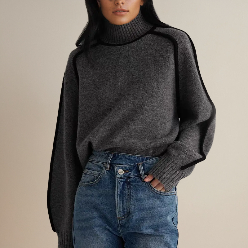 Damen - Rollkragenpullover - Kaschmir  - Luxuriöse Wärme & Komfort - Stilvoller Begleiter für kalte Tage