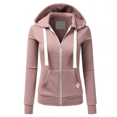 Damen - Kapuzenpulli mit Reißverschluss - Baumwollmischung - Kuscheliges Fleece - Ideal für gemütliche Tage
