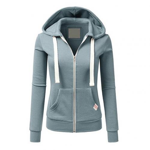 Damen - Kapuzenpulli mit Reißverschluss - Baumwollmischung - Kuscheliges Fleece - Ideal für gemütliche Tage