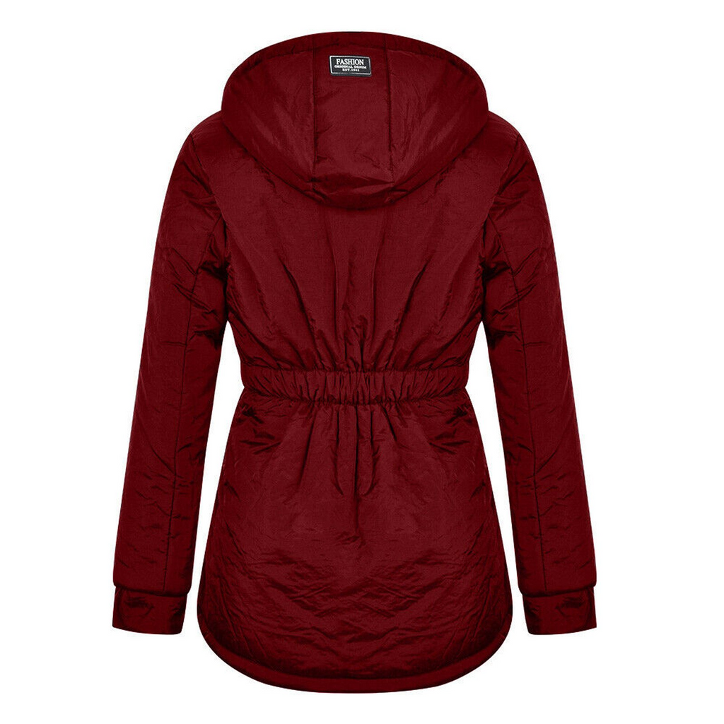 Frauen - Parka Jacke - Sherpa-Futter, Kapuze, isoliertes Fleece - Wintermantel für kalte Tage