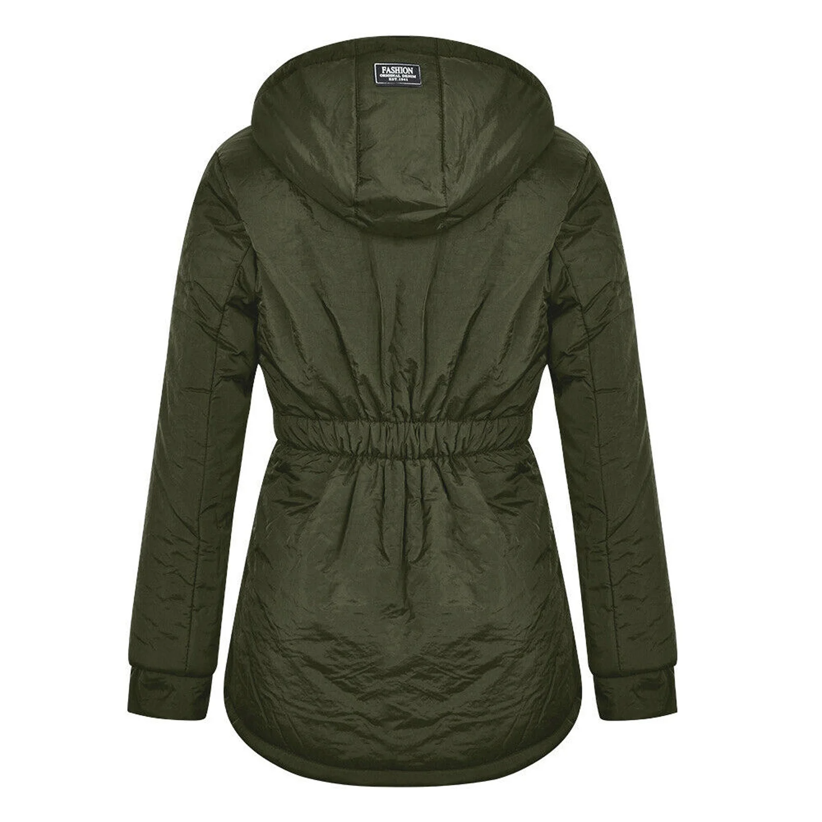 Frauen - Parka Jacke - Sherpa-Futter, Kapuze, isoliertes Fleece - Wintermantel für kalte Tage