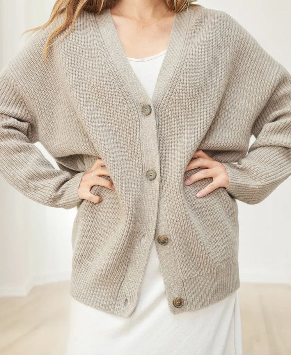 Damen - Cocoon Strickjacke - Weicher Strick - Gemütliches Layering - Elegantes Essential für jeden Anlass