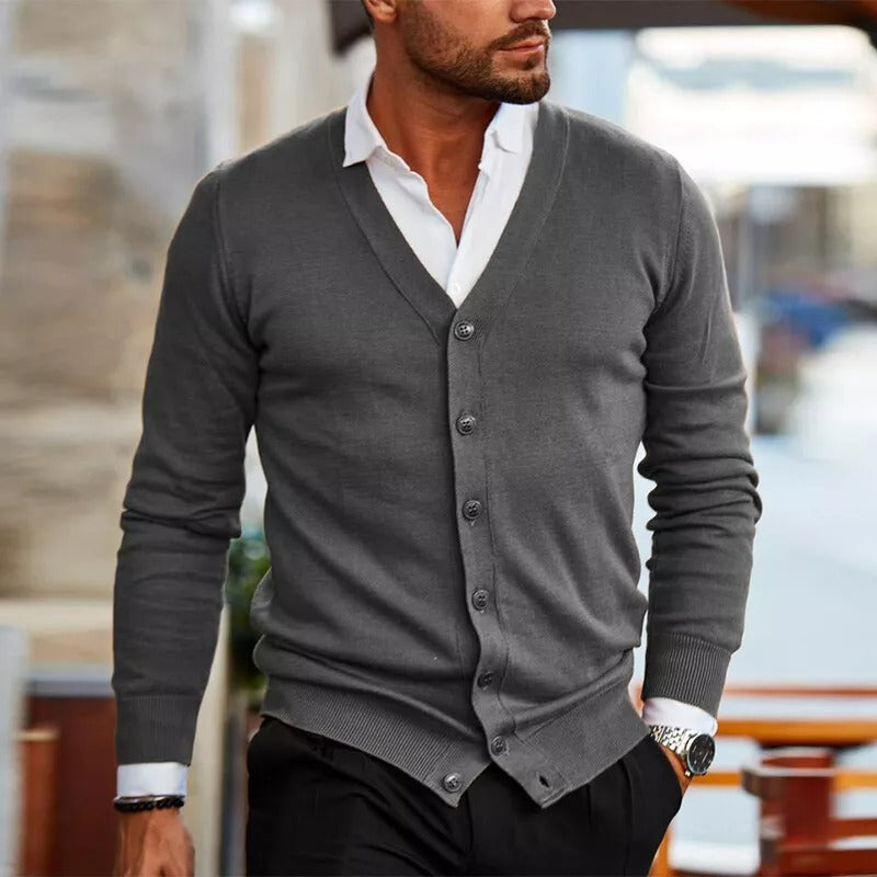 Herren - Elegante Strickjacke - Weichem Material - Gemütlicher Stil und schicker Komfort
