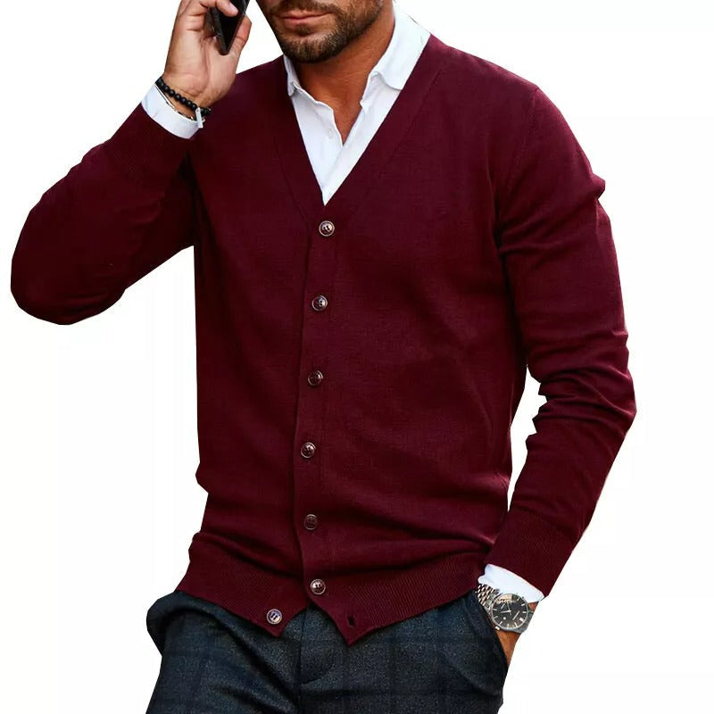 Herren - Elegante Strickjacke - Weichem Material - Gemütlicher Stil und schicker Komfort