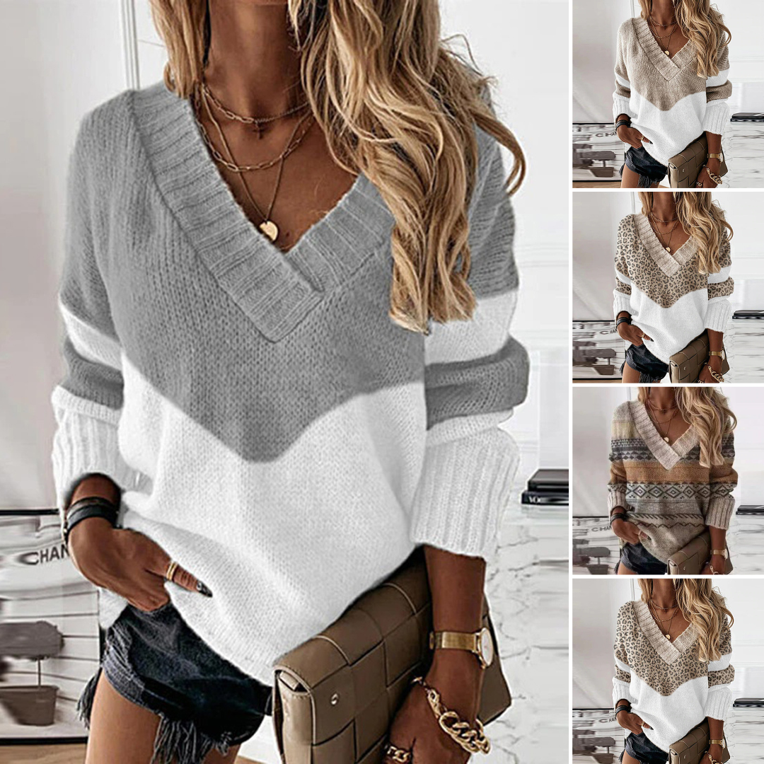 Eleganter Pullover mit V-Muster