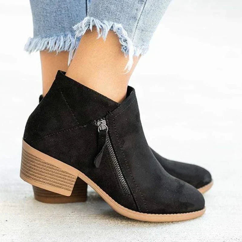 Damen - Bequeme Boots - Weiches Material - Kuschelige Schuhe - Ganztägigen Komfort und Stil