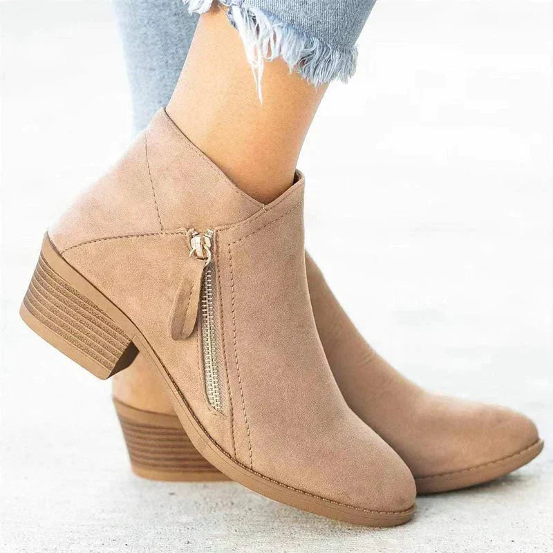 Damen - Bequeme Boots - Weiches Material - Kuschelige Schuhe - Ganztägigen Komfort und Stil