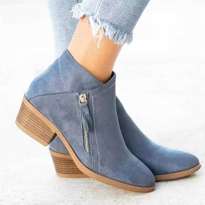 Damen - Bequeme Boots - Weiches Material - Kuschelige Schuhe - Ganztägigen Komfort und Stil