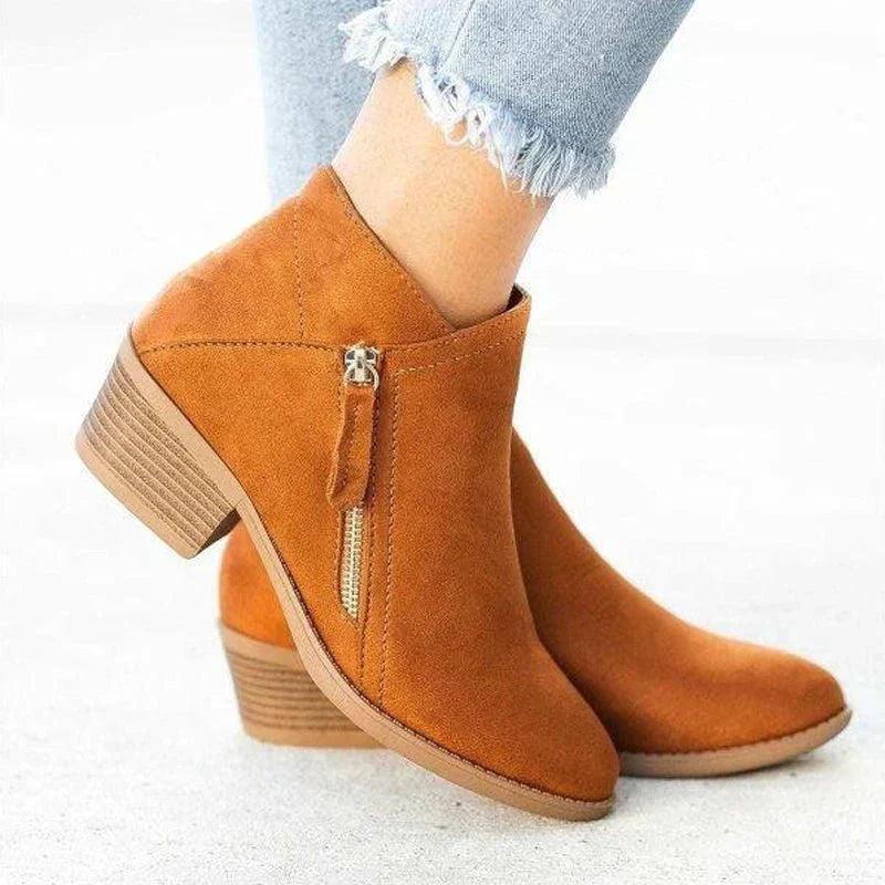 Damen - Bequeme Boots - Weiches Material - Kuschelige Schuhe - Ganztägigen Komfort und Stil