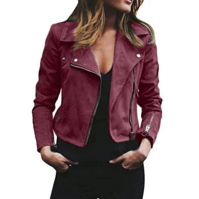 Fenna | Slimfit PU-Leder Damenjacke