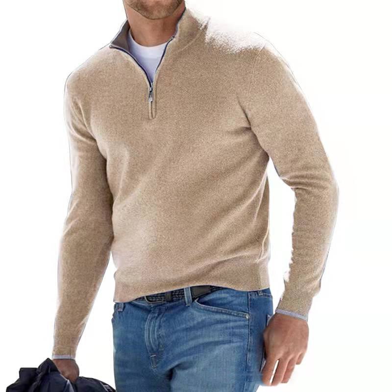 Herren - Freizeit Strickpullover mit Reißverschluss - Weiches Material - Stylischer Pullover für jede Gelegenheit