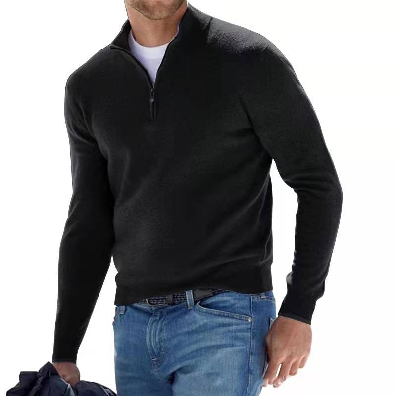 Herren - Freizeit Strickpullover mit Reißverschluss - Weiches Material - Stylischer Pullover für jede Gelegenheit