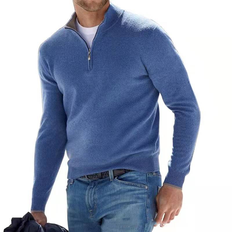 Herren - Freizeit Strickpullover mit Reißverschluss - Weiches Material - Stylischer Pullover für jede Gelegenheit