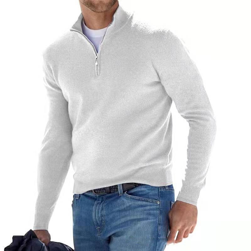Herren - Freizeit Strickpullover mit Reißverschluss - Weiches Material - Stylischer Pullover für jede Gelegenheit