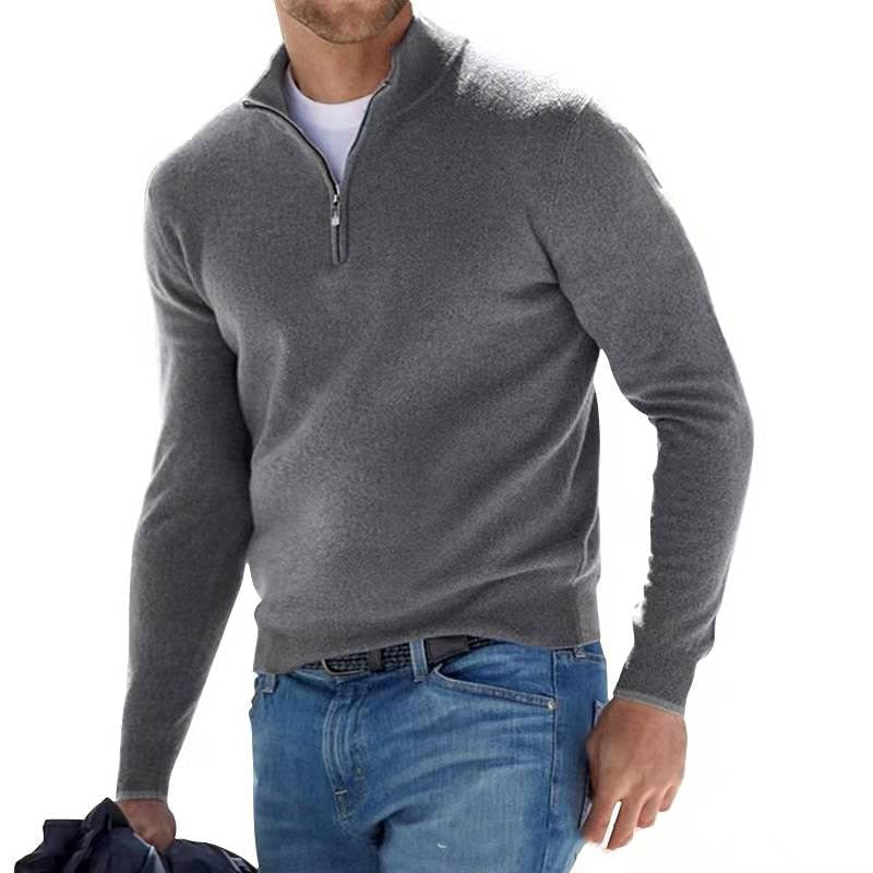 Herren - Freizeit Strickpullover mit Reißverschluss - Weiches Material - Stylischer Pullover für jede Gelegenheit