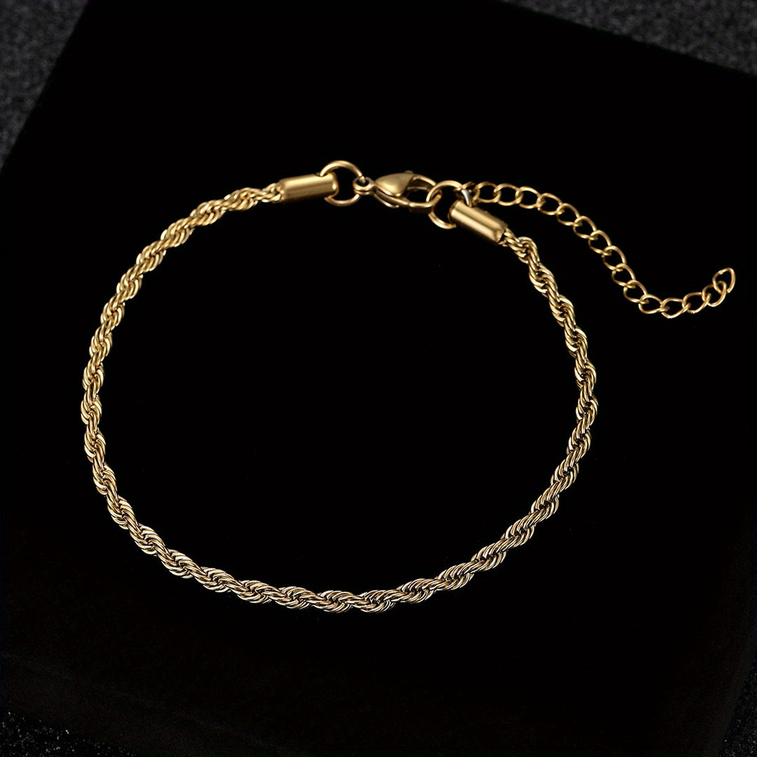 Herrenarmband | Gedrehte Seilkette | Stilvolles & modernes Design | Edelstahl