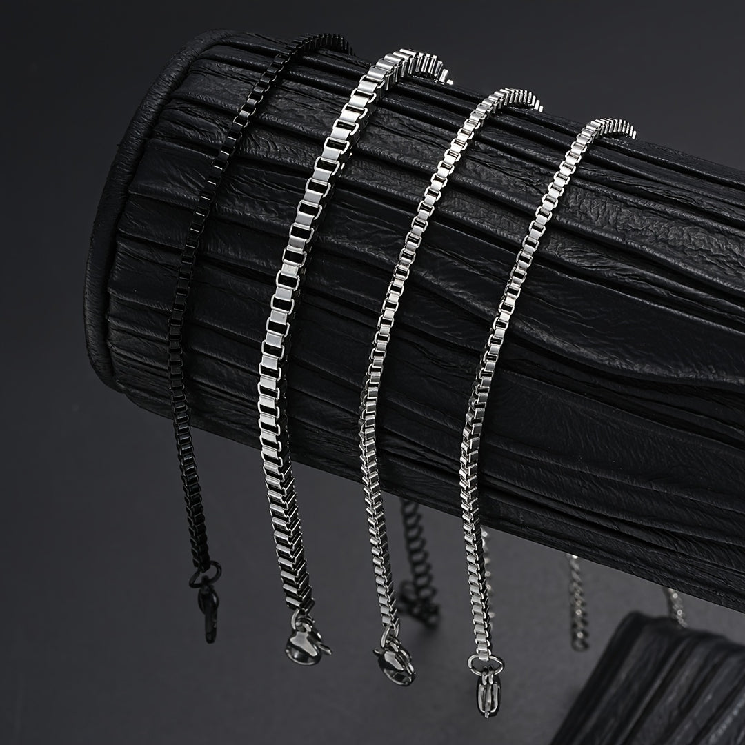 Herrenarmbänder Set | 4-tlg. Gliederarmbänder | Langlebig & Unvergoldet | Edelstahl
