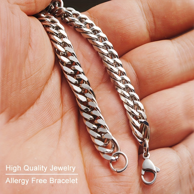 Herrenarmband | Double Twist Link | Non-Fading & Hiphop Style | Edelstahl