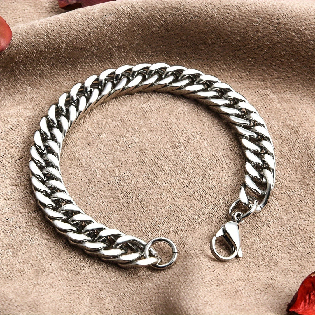 Herrenarmband | Double Twist Link | Non-Fading & Hiphop Style | Edelstahl
