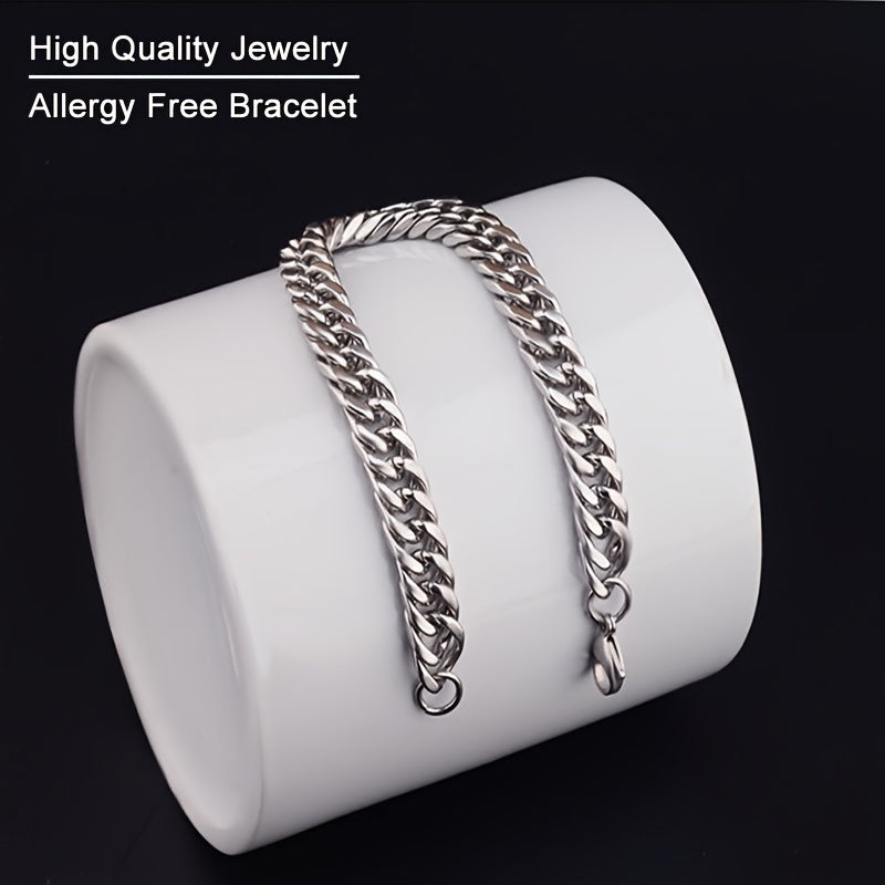Herrenarmband | Double Twist Link | Non-Fading & Hiphop Style | Edelstahl