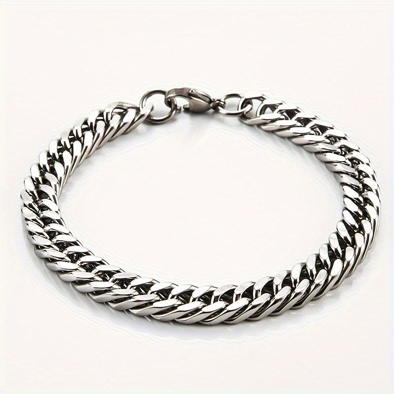 Herrenarmband | Double Twist Link | Non-Fading & Hiphop Style | Edelstahl