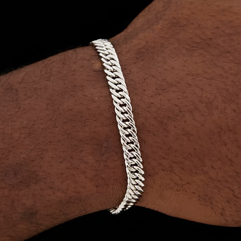 Herrenarmband | Double Twist Link | Non-Fading & Hiphop Style | Edelstahl