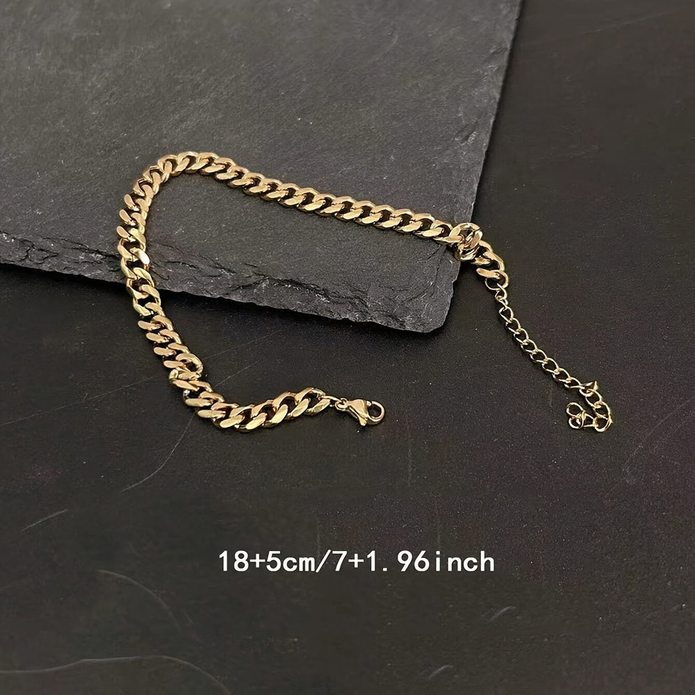 Herrenarmband | Gliederkette Design | Hiphop & Unplated | Edelstahl