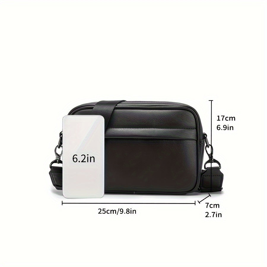 Herrentasche | Crossbody Square Design | Business & Casual | PU Leder - Verstellbarer Riemen