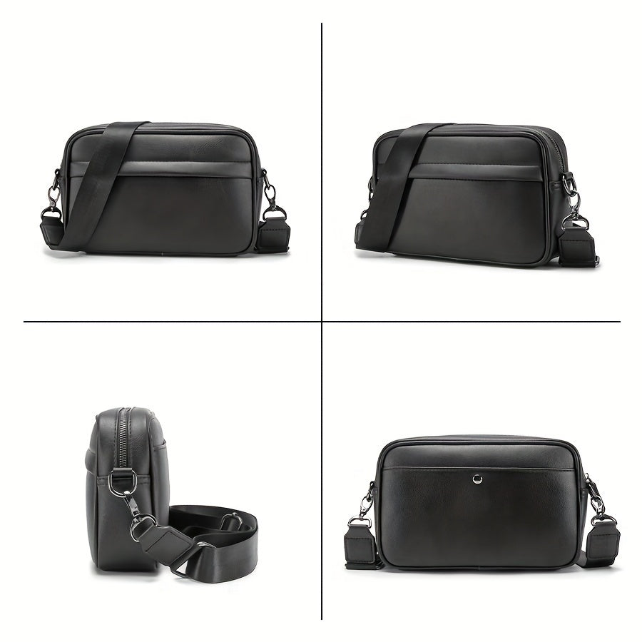 Herrentasche | Crossbody Square Design | Business & Casual | PU Leder - Verstellbarer Riemen