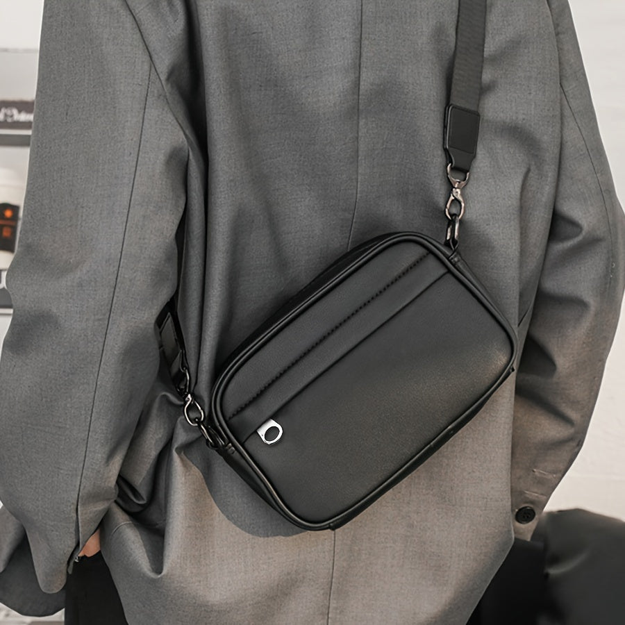 Herrentasche | Crossbody Square Design | Business & Casual | PU Leder - Verstellbarer Riemen