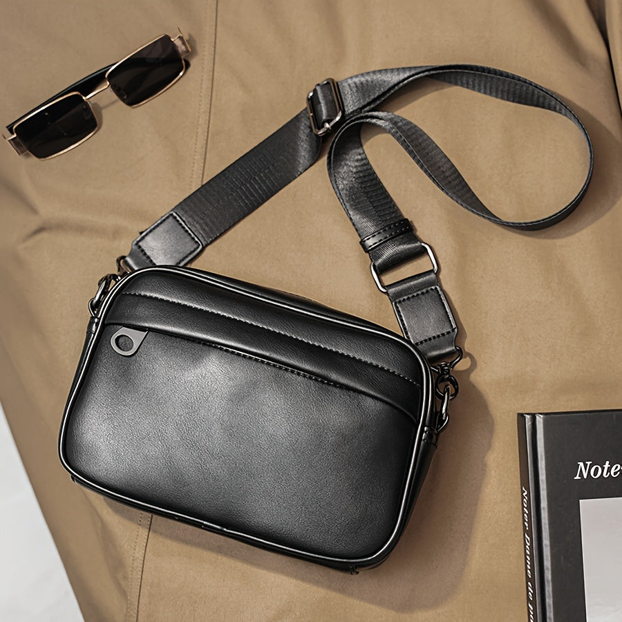 Herrentasche | Crossbody Square Design | Business & Casual | PU Leder - Verstellbarer Riemen
