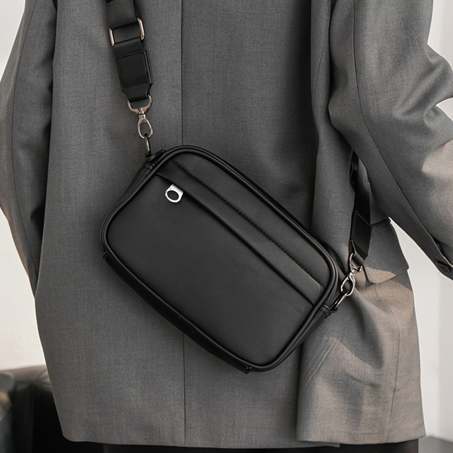 Herrentasche | Crossbody Square Design | Business & Casual | PU Leder - Verstellbarer Riemen