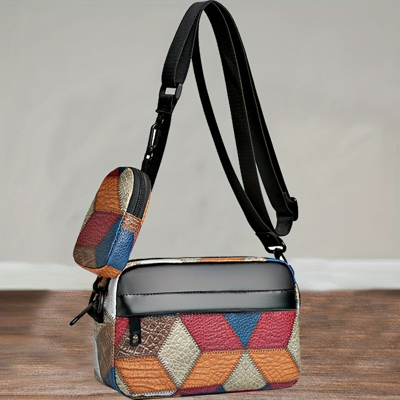 Herren-Kreuztasche | Lässiges Sling-Design mit Quaste | Kompakt & verstellbar | PU-Leder