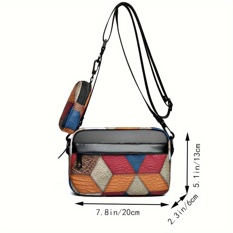Herren-Kreuztasche | Lässiges Sling-Design mit Quaste | Kompakt & verstellbar | PU-Leder