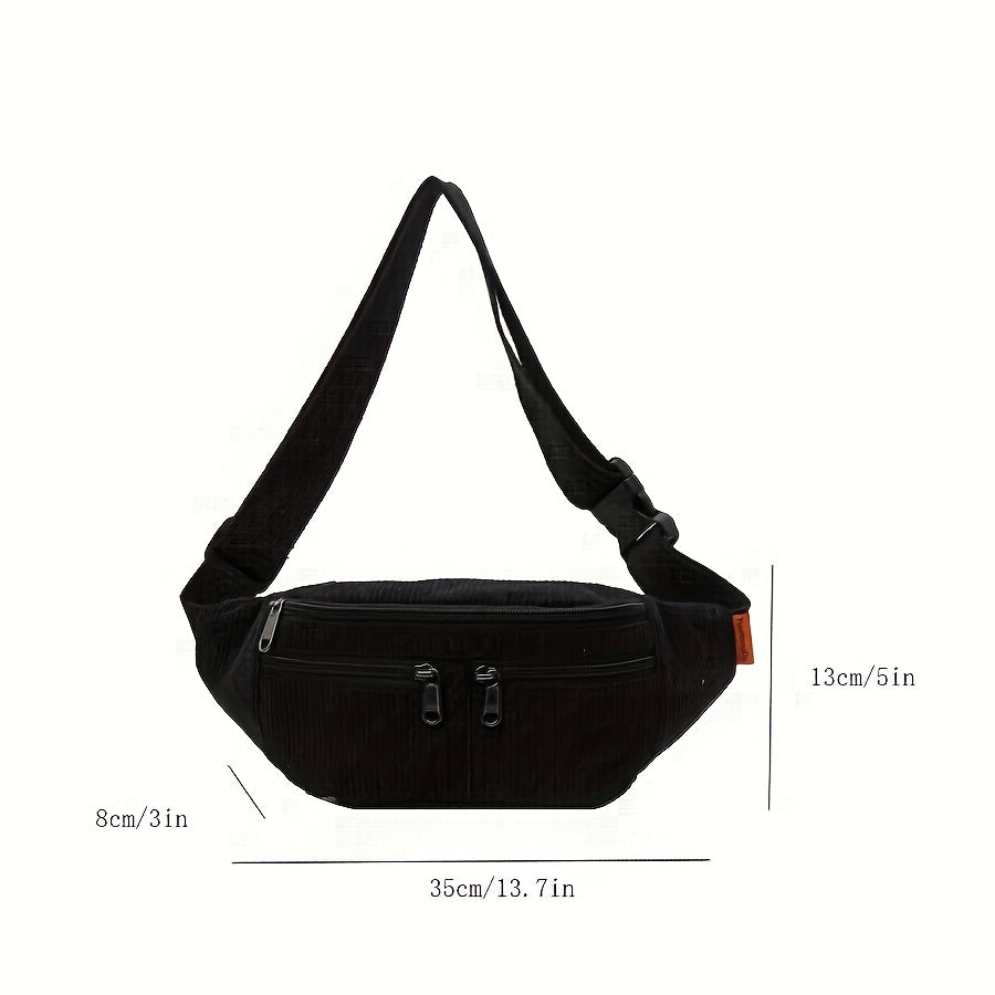 Herren-Gürteltasche & Crossbody-Tasche | Cord & verstellbarer Riemen | Sportlich & funktionell